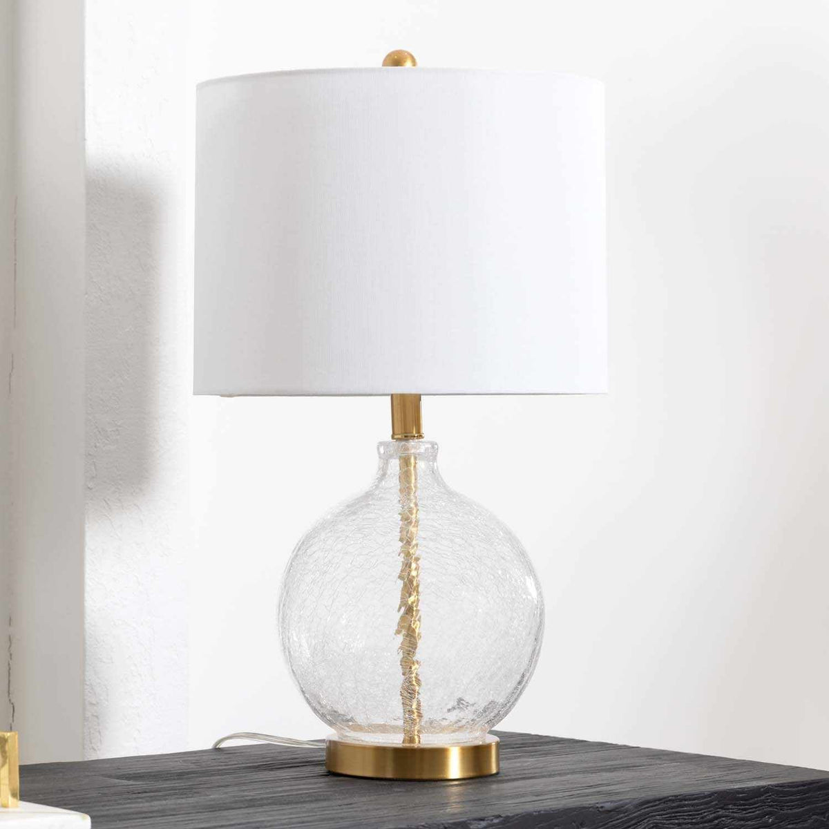 Ciel Contemporary Glass Textured Table Lamp