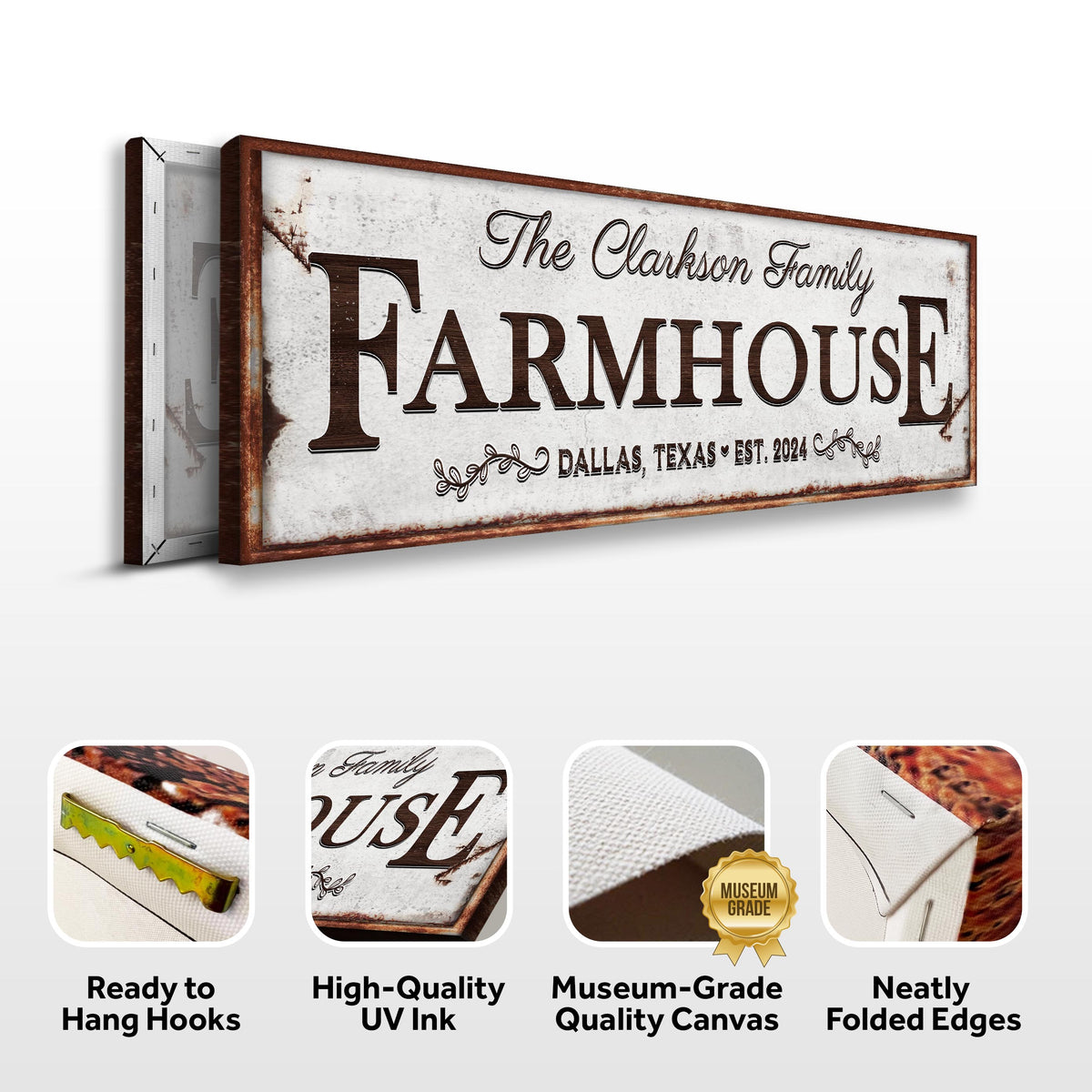 Custom Vintage Rust Farmhouse Sign