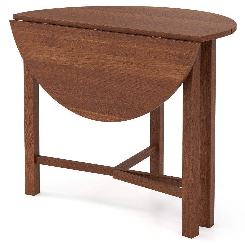 Dual Drop Leaf Dining Table for Small Spaces-Walnut