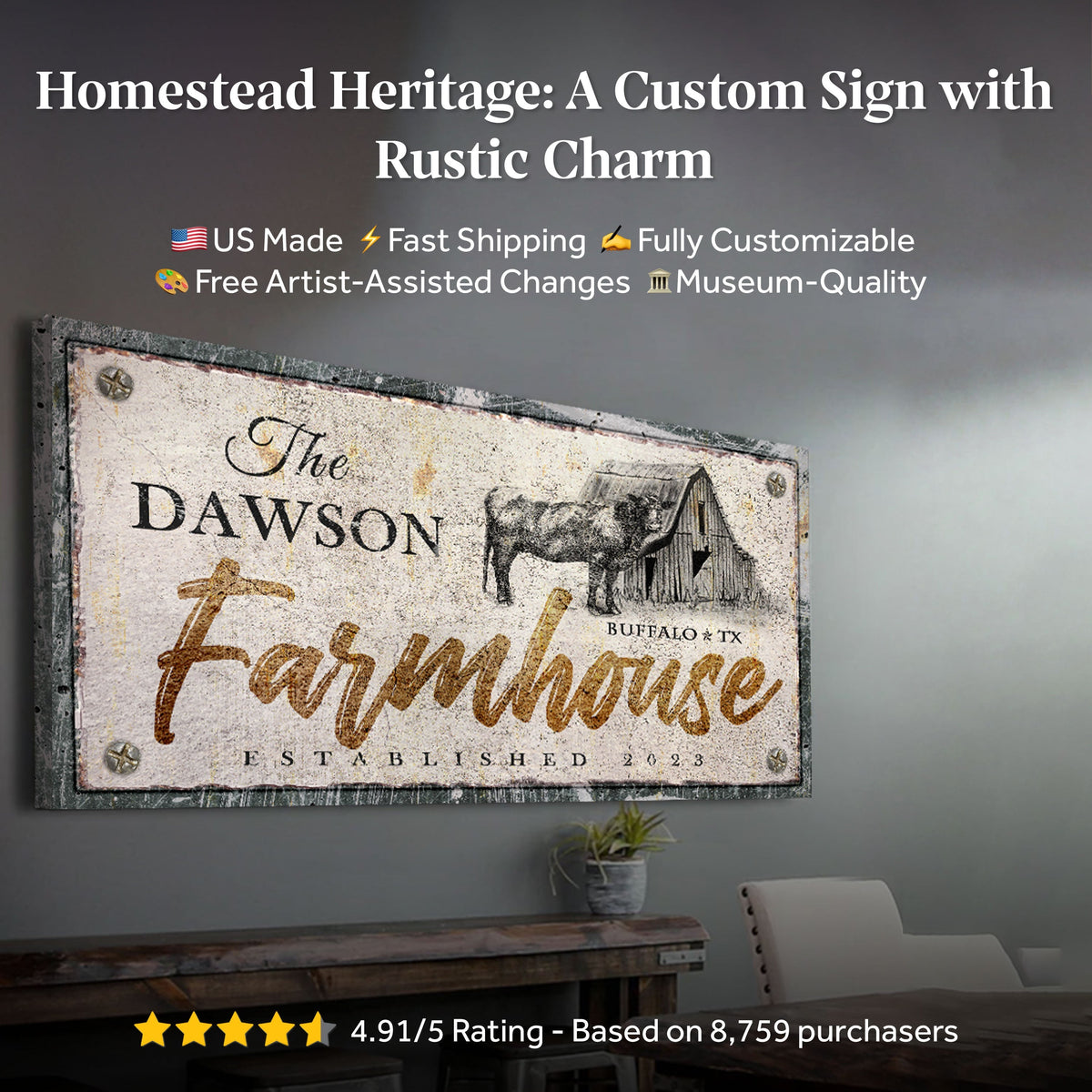 Rustic Farmhouse Sign