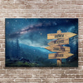 Starry Sky Family Names Sign