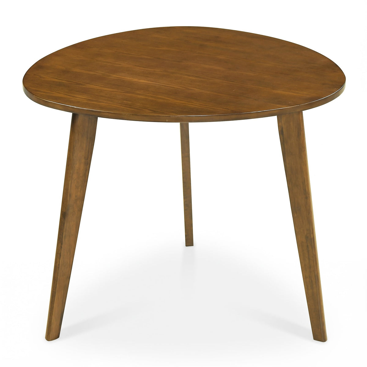 Farmhouse Wooden Round Dining Table for 4-Walnut