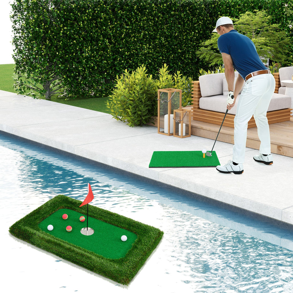 37.5 x 25.5 Inch Floating Golf Green for Pool Chipping Green Mat
