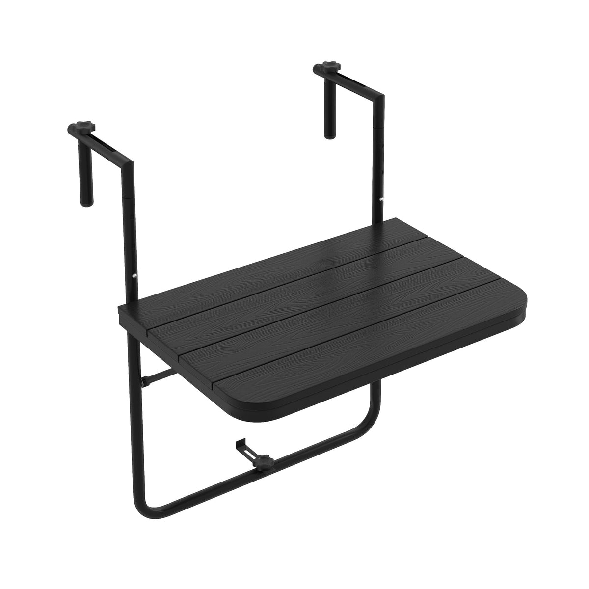 Folding Hanging Table with 3-Level Adjustable Height for Patio Balcony