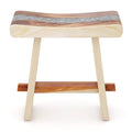 Fully Assembled Shower Stool with Epoxy Finish and Curved Seat