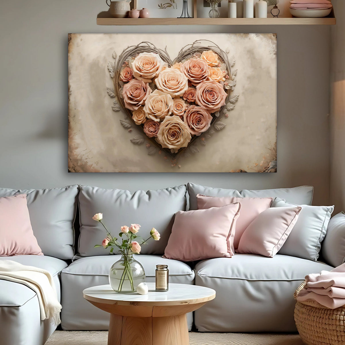 Floral Heart Wall Art III