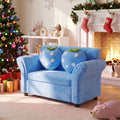 Kids Strawberry Armrest Chair Sofa with 2 Cute Strawberry Pillows-Pink