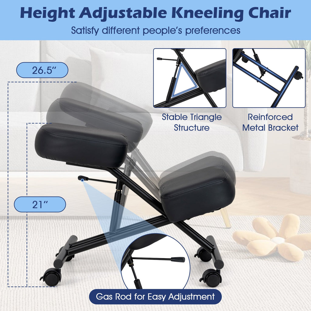 Height Adjustable Kneeling Chair Posture Correction Stool