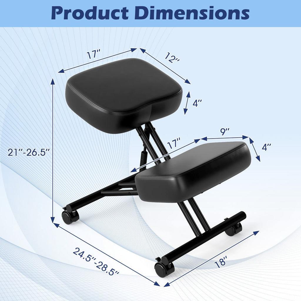 Height Adjustable Kneeling Chair Posture Correction Stool