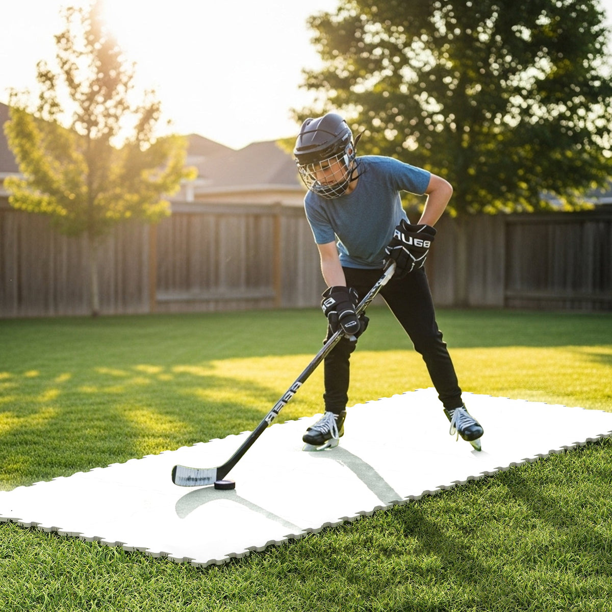 Hockey Flooring Tiles for Training Dryland Synthetic Ice Tiles Hockey Shooting Equipment