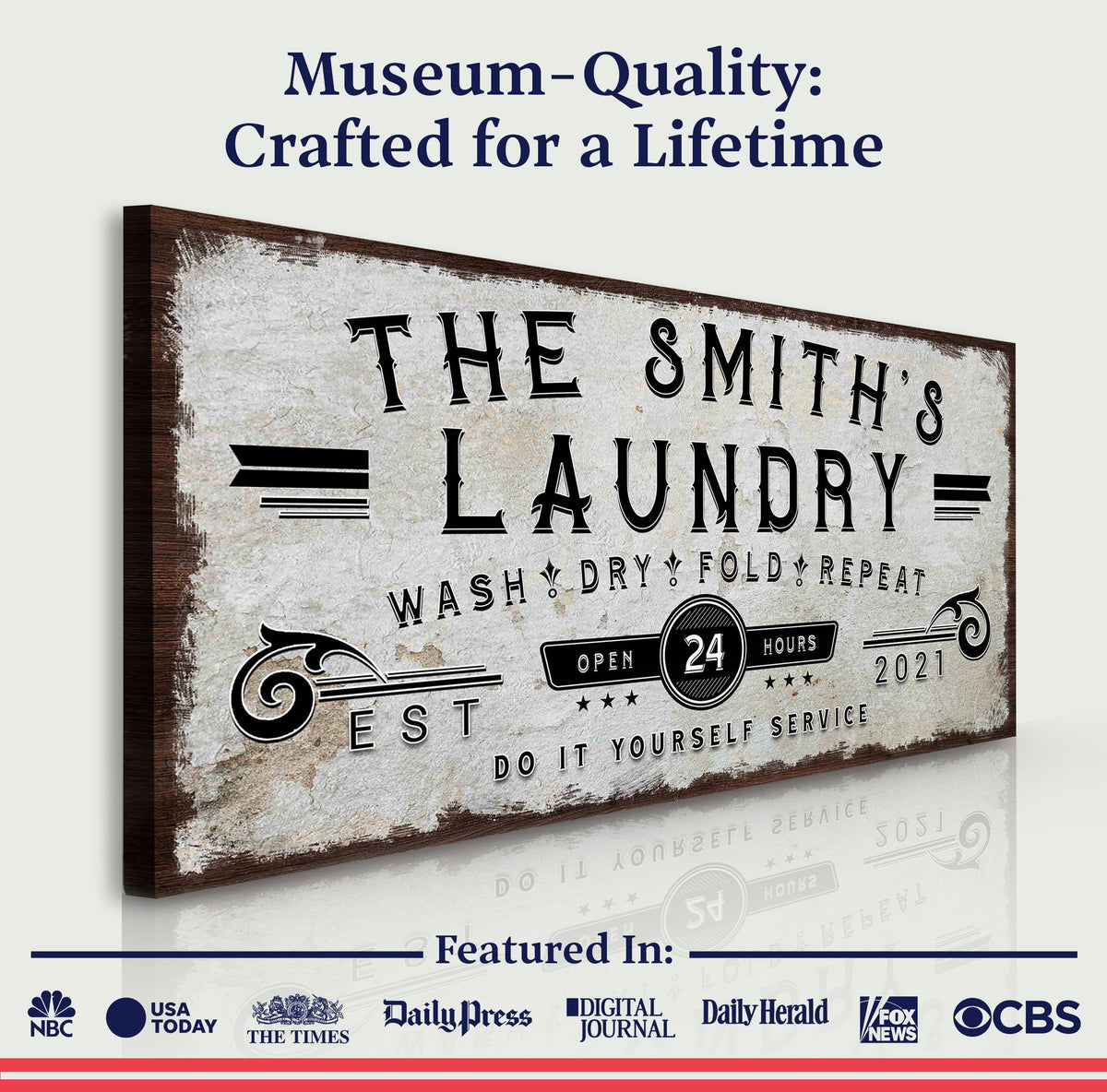 Personalized Laundry Room Sign