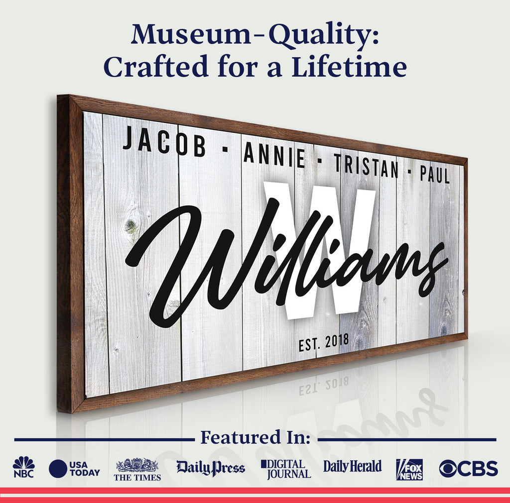 Family Wood Sign