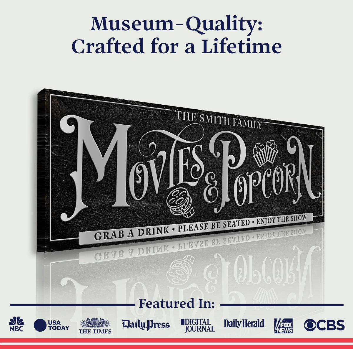Personalized Movies & Popcorn Sign