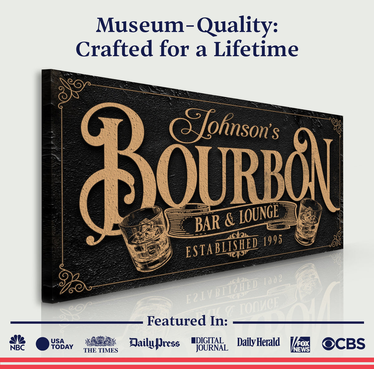 Personalized Bourbon Bar Sign II