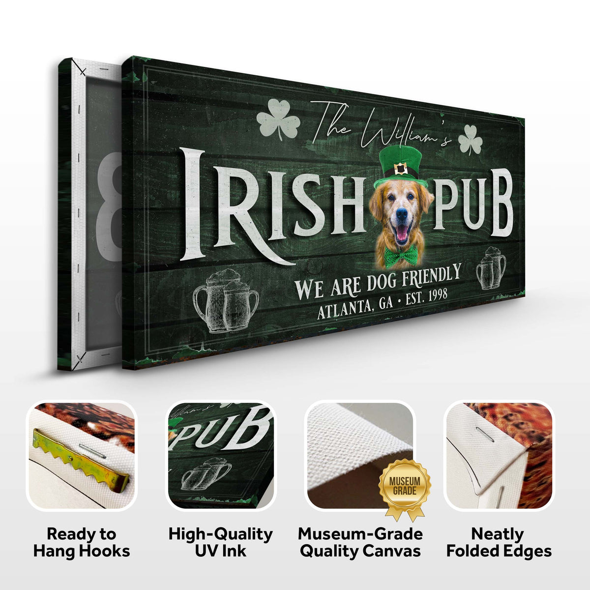 Irish Pub Dog Portrait Sign