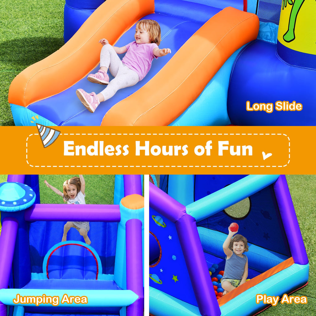 Kids Inflatable Bounce House Aliens Jumping Castle Without Blower