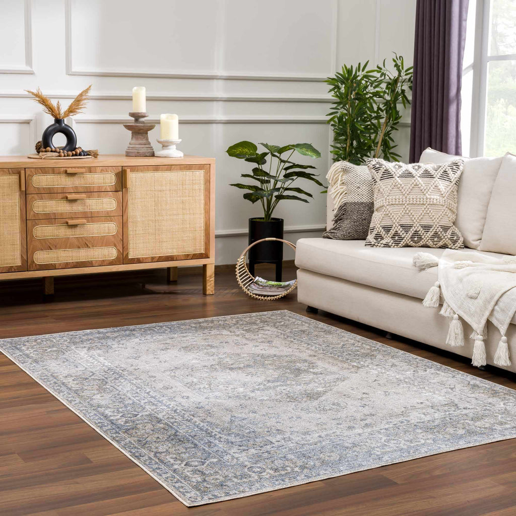 Gael Blue Boutique Washable Rug