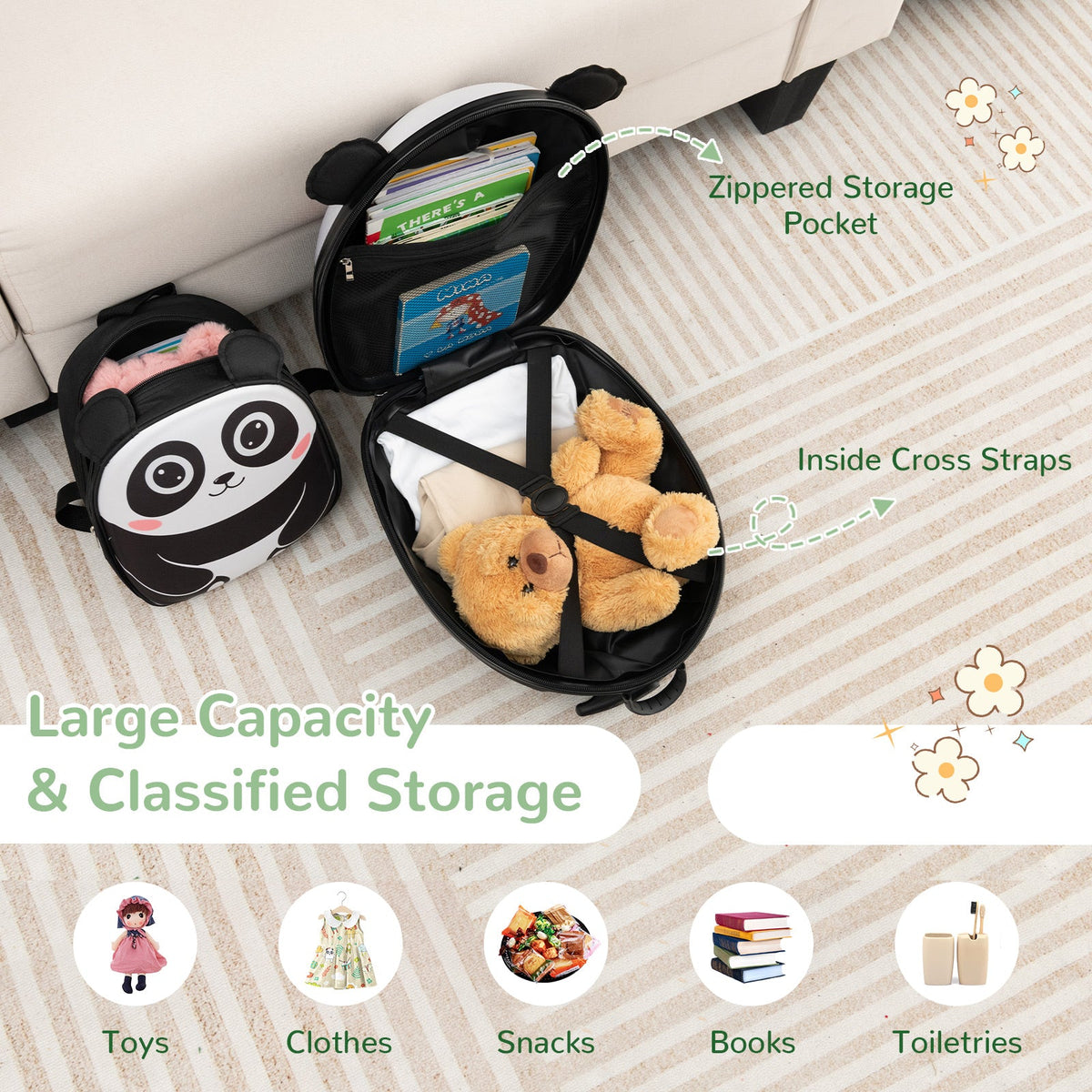 Lightweight and Portable Rolling Suitcase for Children