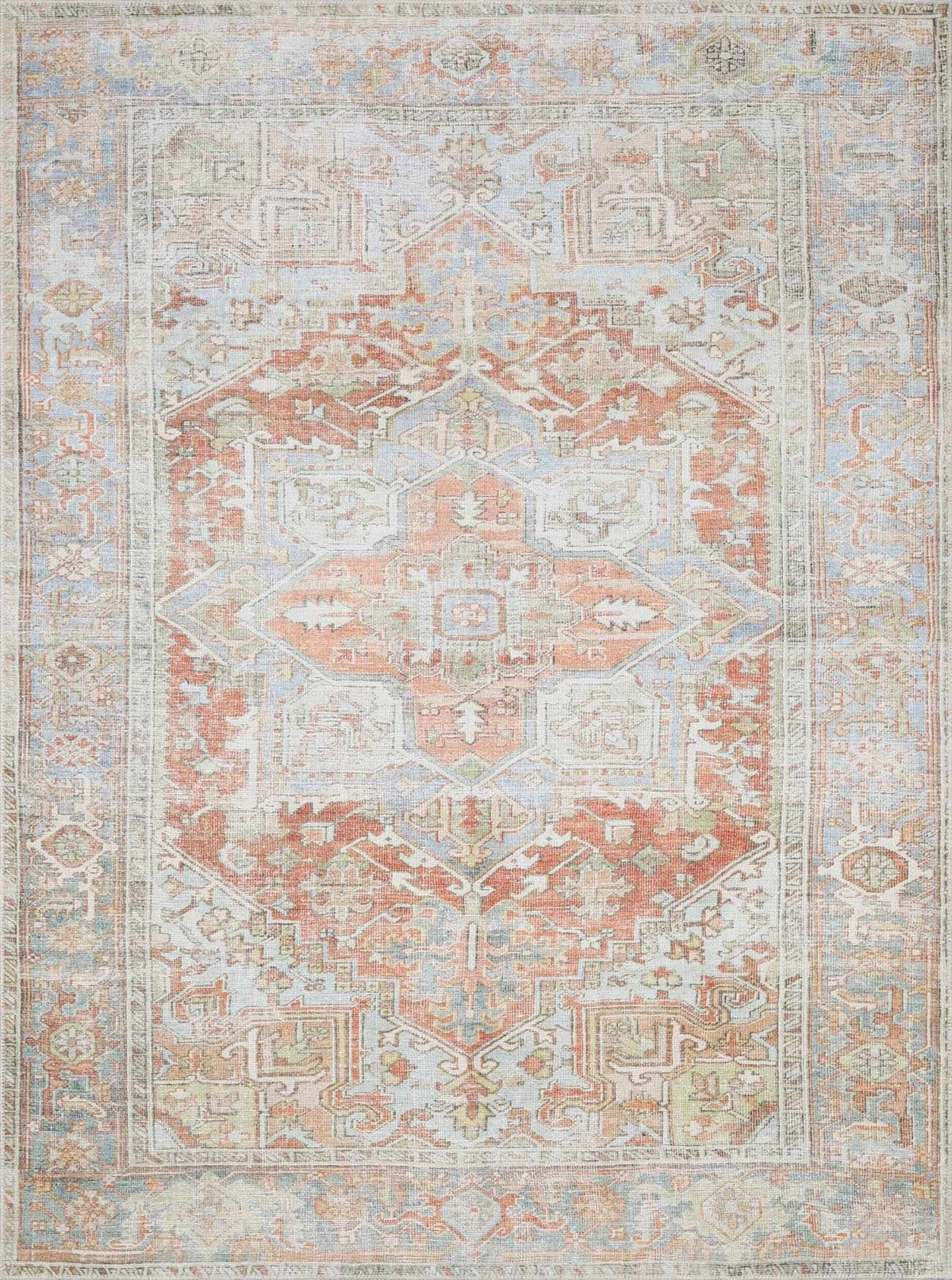 Rust Maayon Washable Rug