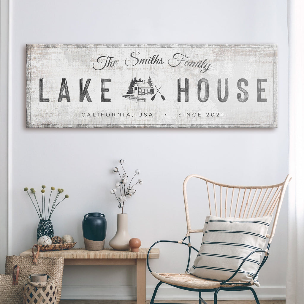 Lake House Cabin Sign