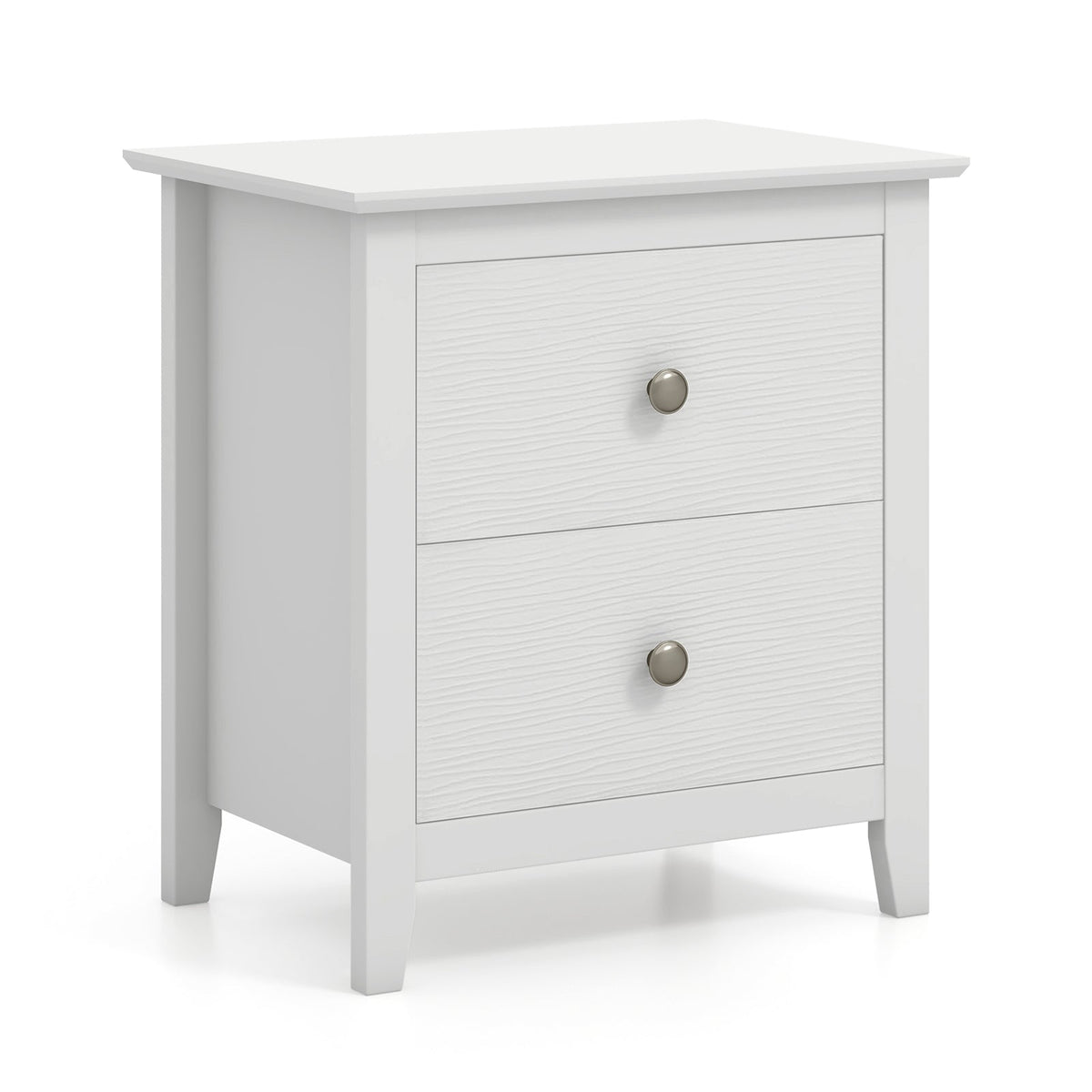 Modern Nightstand with 2 Drawers for Small Spaces