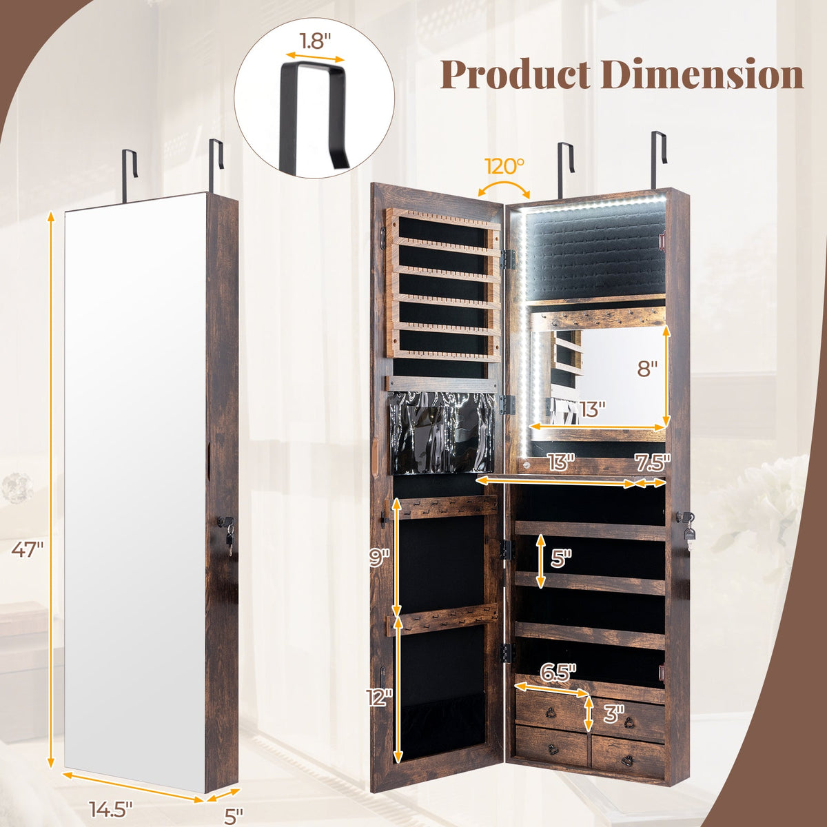 Multipurpose Storage Cabinet with 4 Drawers
