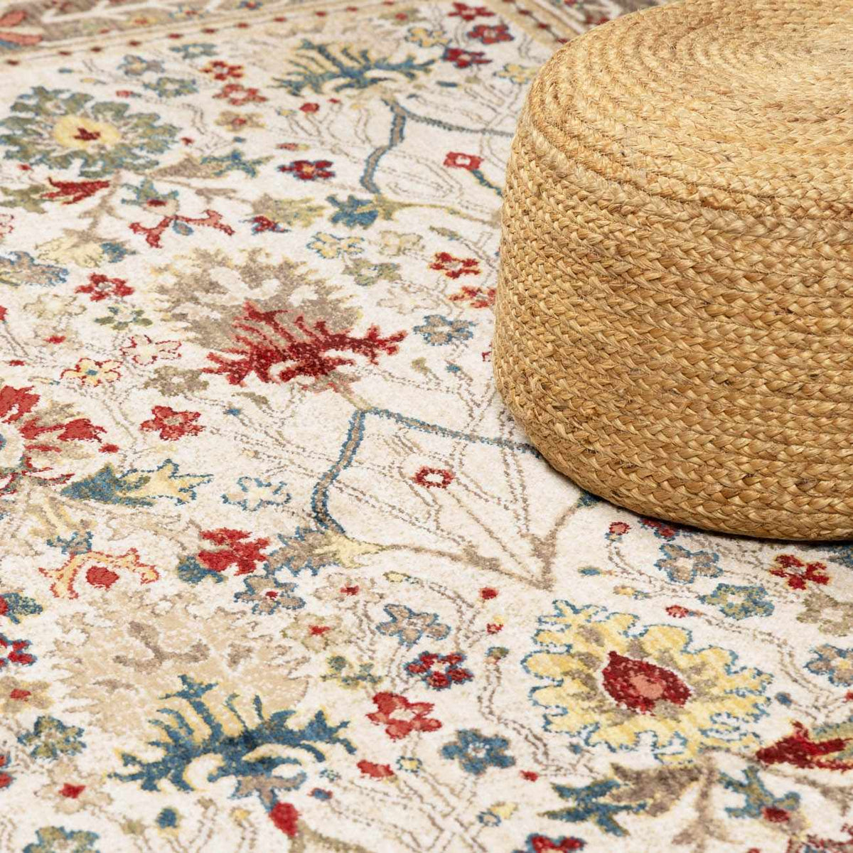Neola White/Brown Oushak Rug