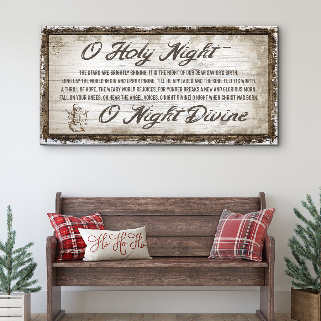O Holy Night Christmas Sign