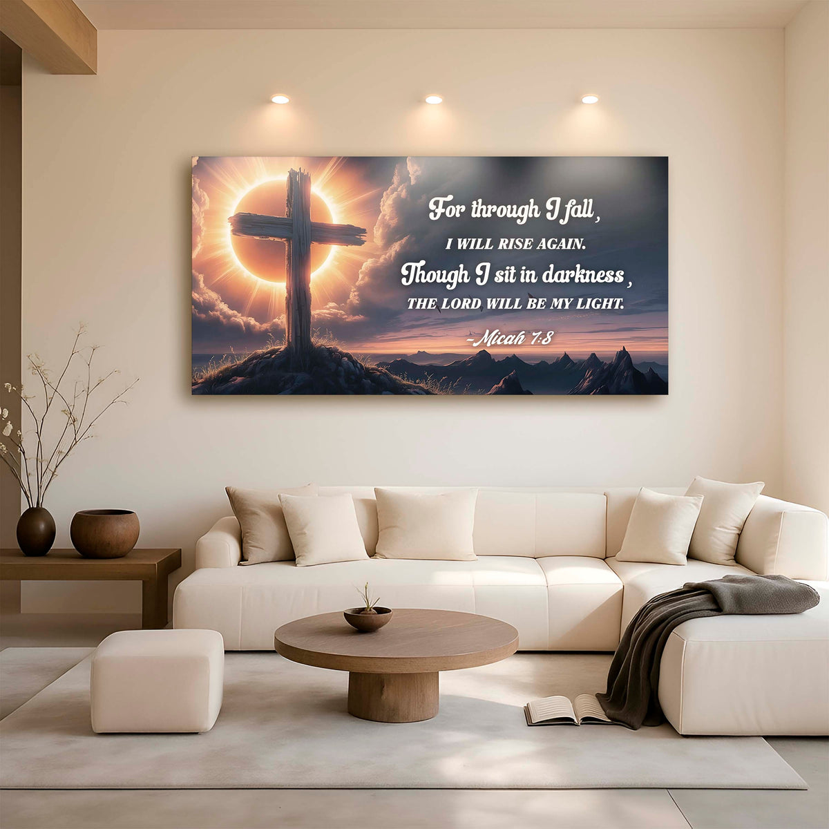 Micah 7:8 - The Lord Will Be My Light Faith Sign