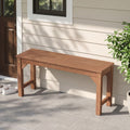2-Seater Patio Backless Dining Bench with Breathable Slatted Seat