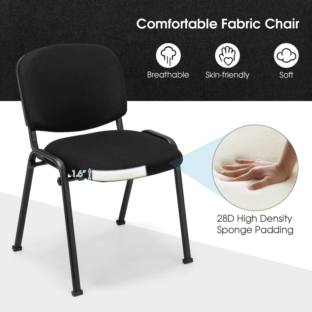 Office Chair with Metal Frame and Padded Cushions for Conference Room
