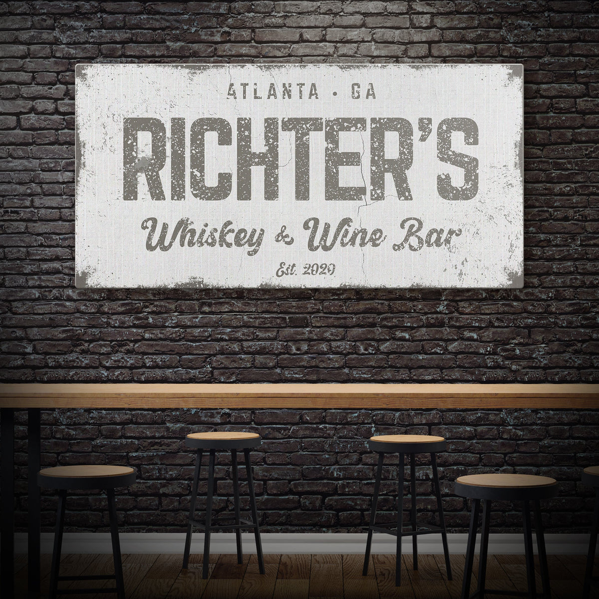 Whiskey And Wine Bar Sign