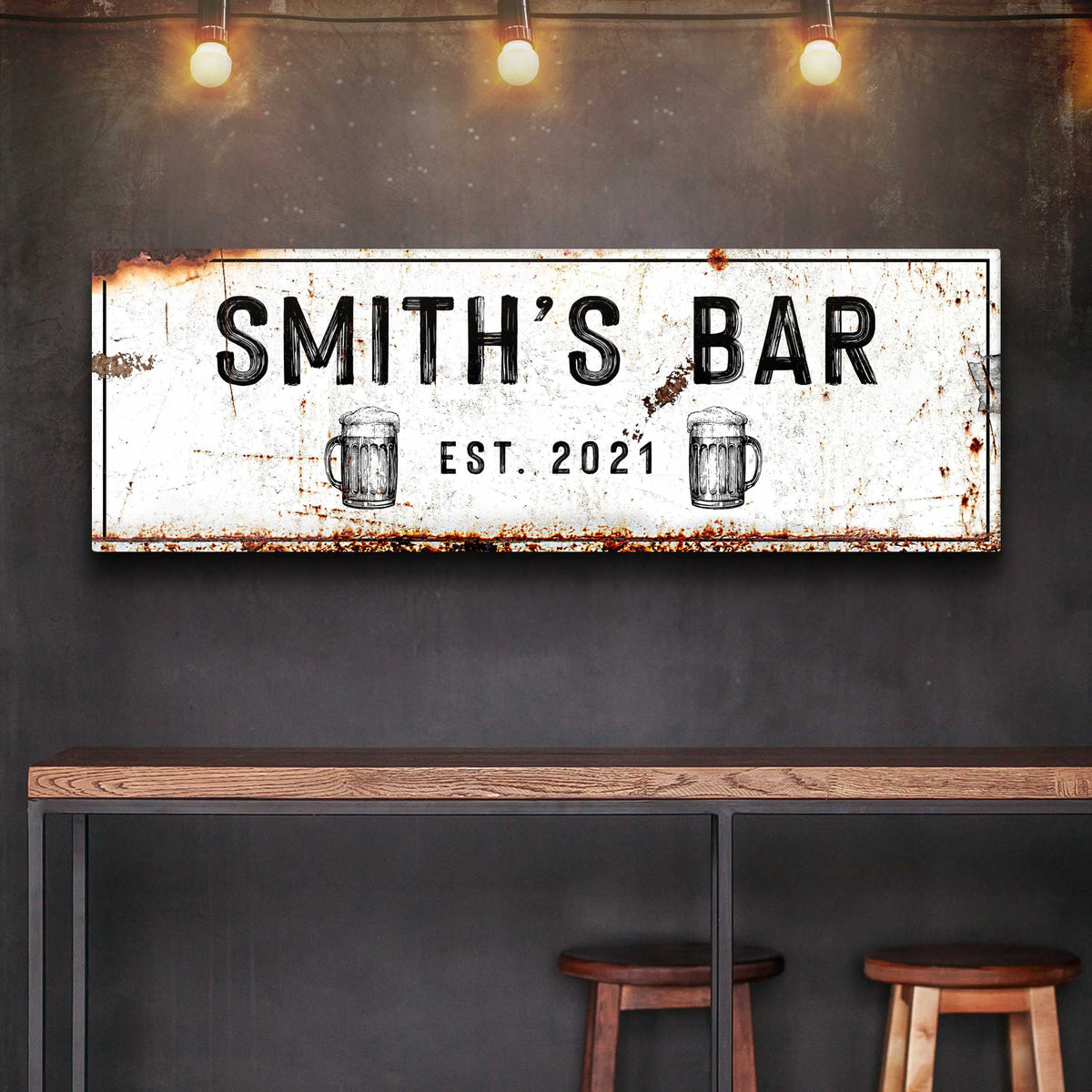 Family Bar Rustic Sign