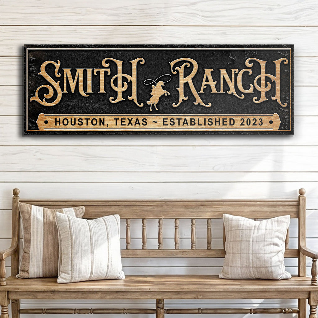 Personalized Horse Ranch Sign