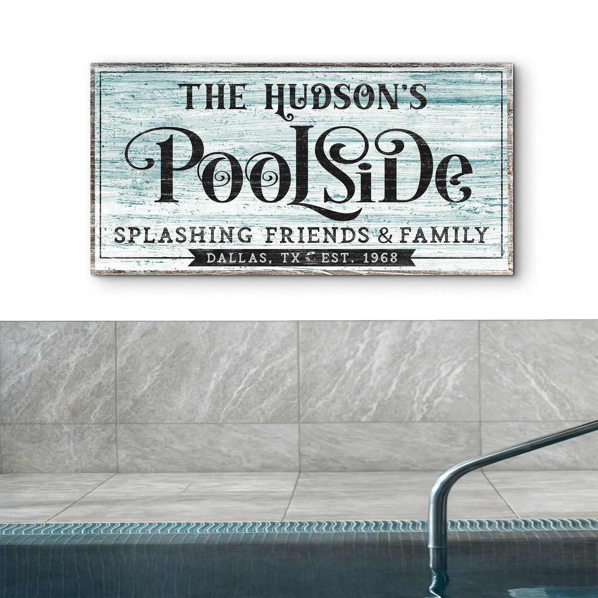 Personalized Poolside Sign