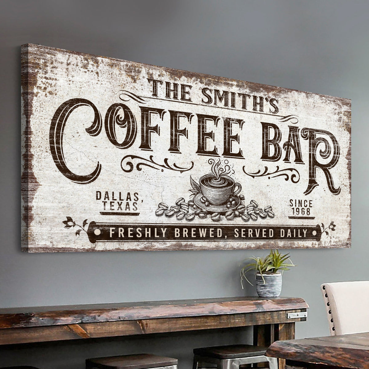 Personalized Coffee Bar Sign III