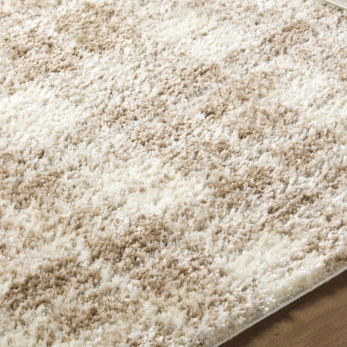 Anfisa Beige Luxe Shag Area Rug