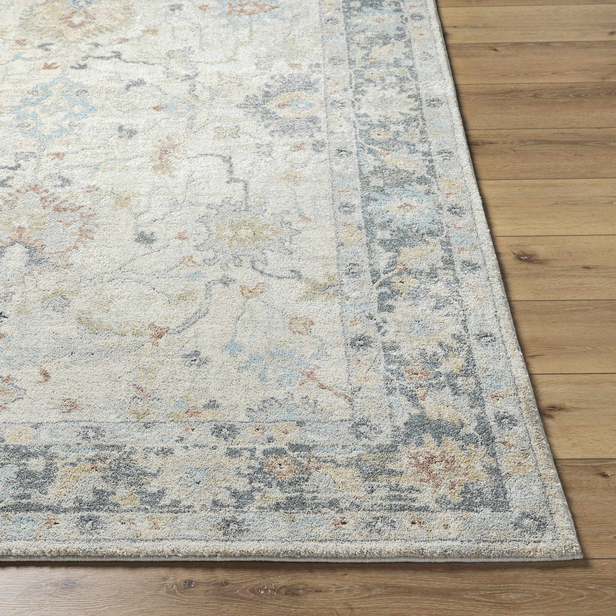 Ahmaud Beige & Light Gray Thick Luxe Area Rug