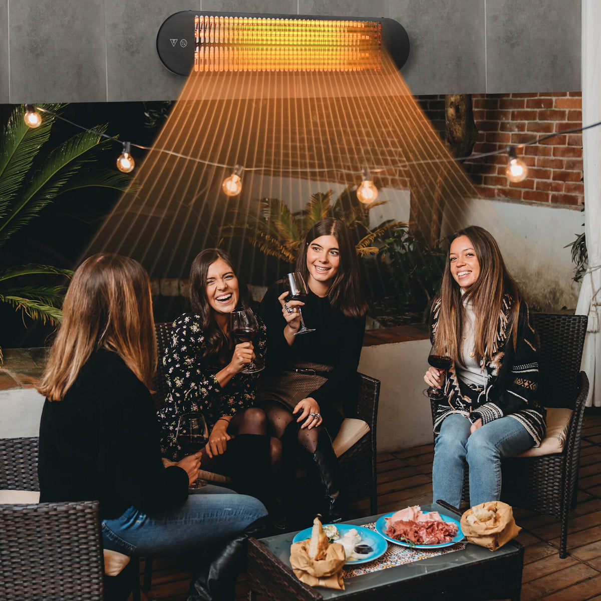 750W/1500W Wall Mounted Infrared Heater with Remote Control