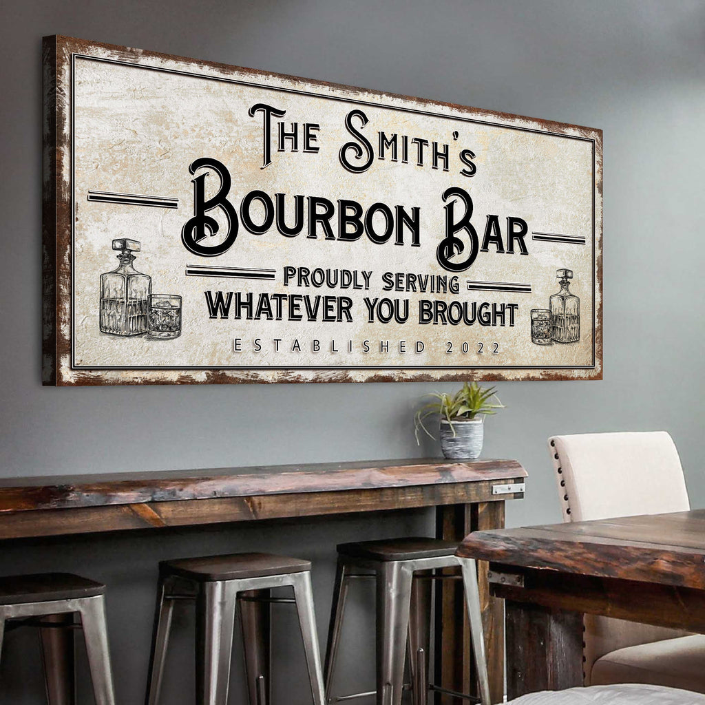 Personalized Bourbon Bar Sign