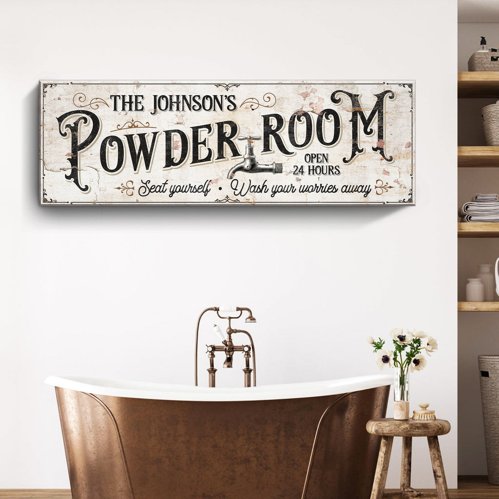 Personalized Powder Room Sign