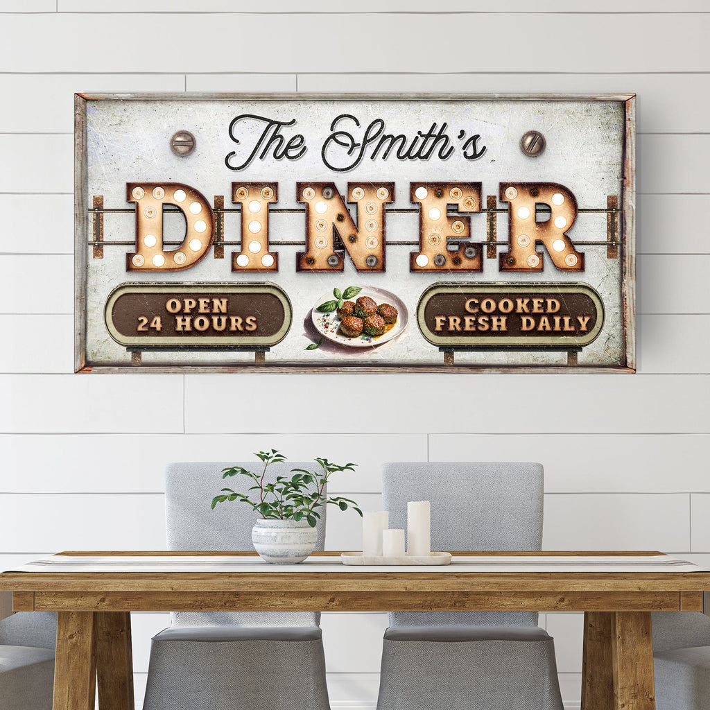 Personalized Vintage Diner Sign