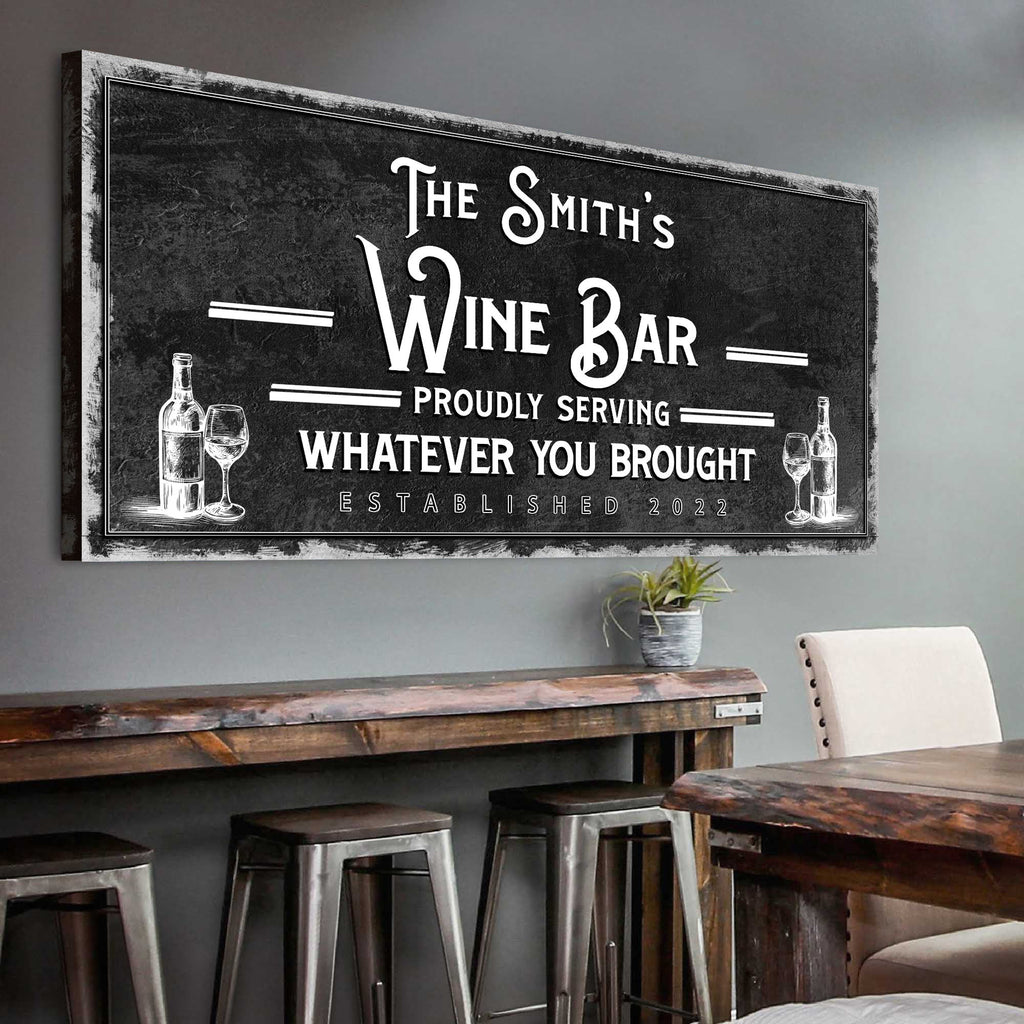 Personalized Wine Bar Sign