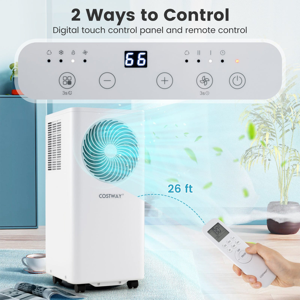 8200/10000 BTU Portable Air Conditioner 3-in-1 Stand up AC Unit with Dehumidifier