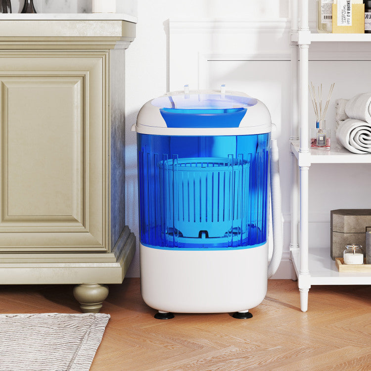 Portable Mini Semi-automatic Washing Machine with Spin Tub and Drain Hose 2.5 kg Capacity
