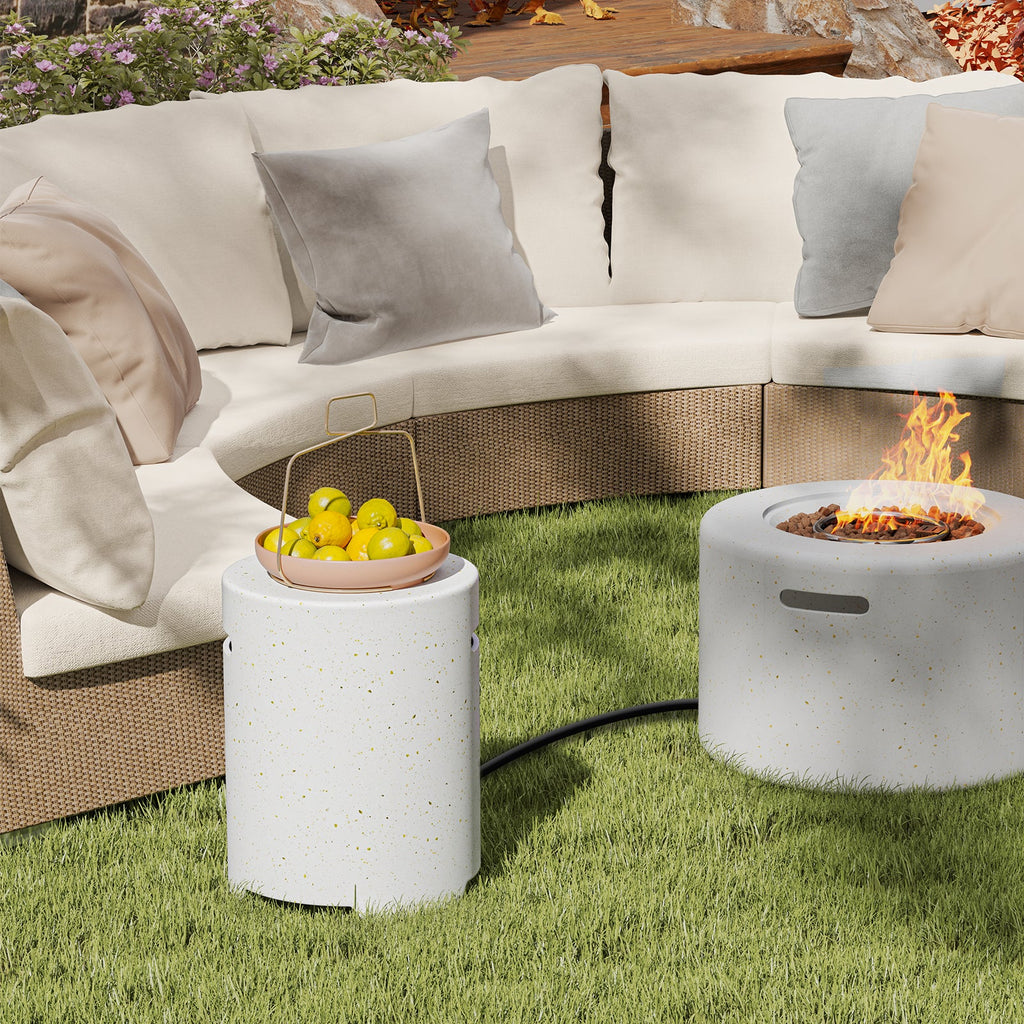 Propane Tank Cover Table with Side Handles and Protective Cover