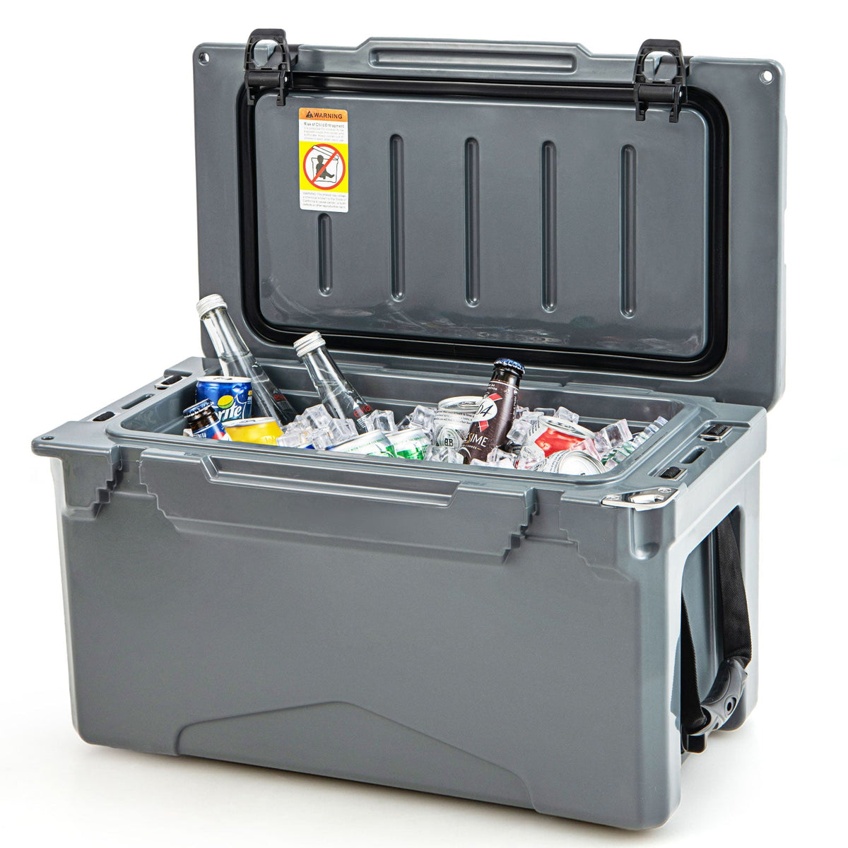 Rotomolded Cooler with Integrated Cup Holders and Bottle Opener