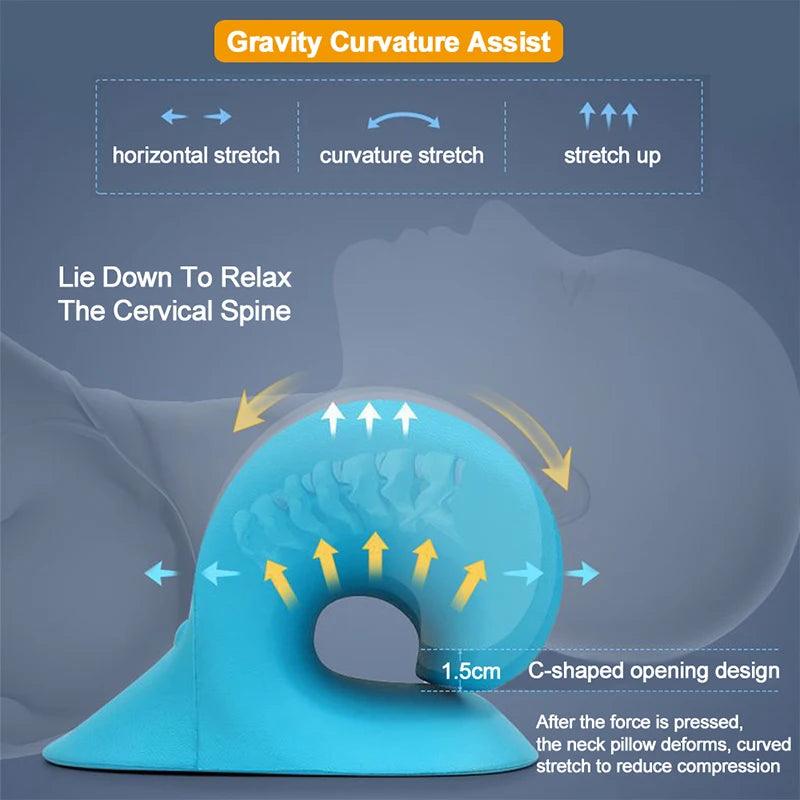 Cervical Spine Stretch Neck shoulder Relaxer Cervical Muscle Relaxation Traction Device shoulder Massage Pillow spine Correction