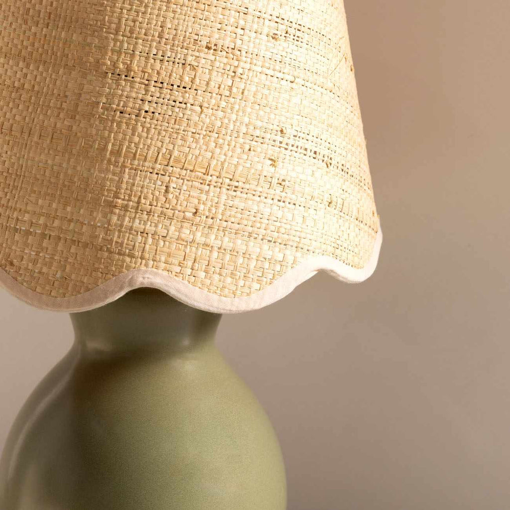 Salgareda Green Rattan Table Lamp