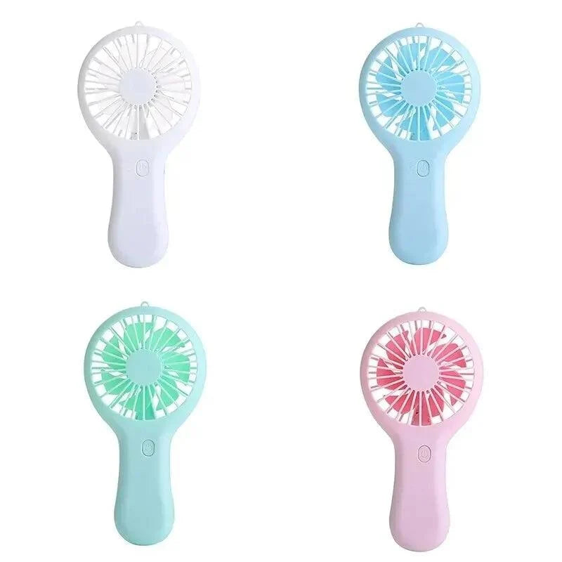 Creative Mini Handheld Small Fan USB Charging Portable 3 Speed High Wind Desktop Office Travel Pocket Fan Student Quiet Chroma